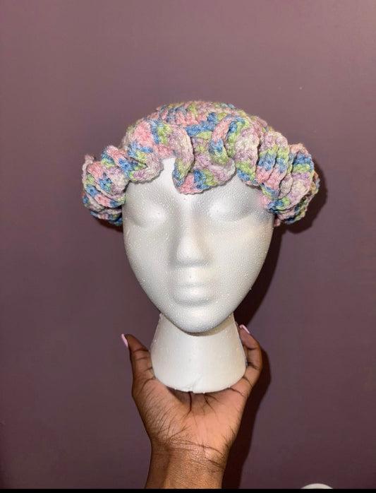 Young single ruffle crochet hat