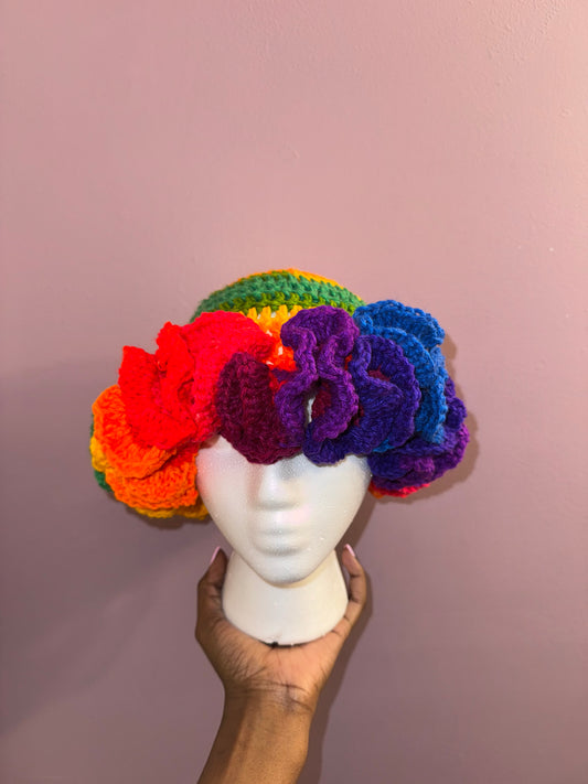 Crochet Double Ruffle Hat